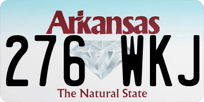 AR license plate 276WKJ