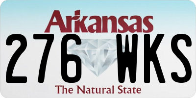AR license plate 276WKS