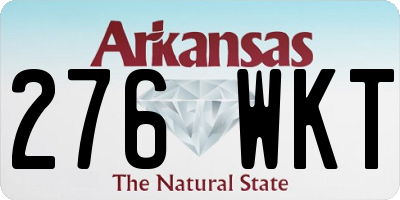 AR license plate 276WKT