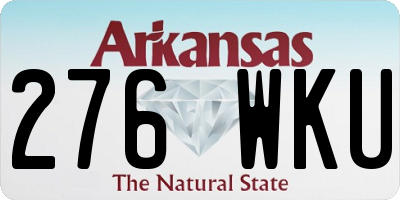 AR license plate 276WKU
