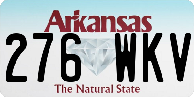 AR license plate 276WKV