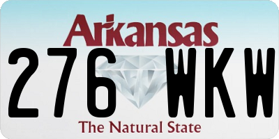 AR license plate 276WKW
