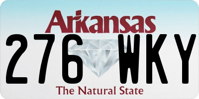 AR license plate 276WKY