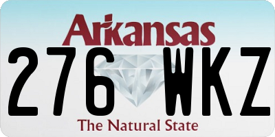 AR license plate 276WKZ