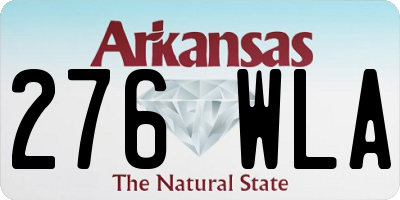 AR license plate 276WLA