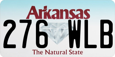 AR license plate 276WLB