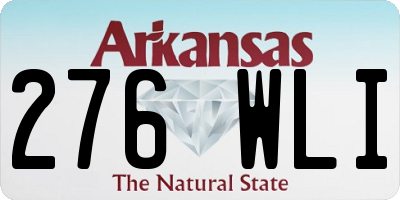AR license plate 276WLI