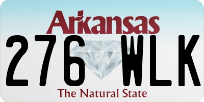 AR license plate 276WLK