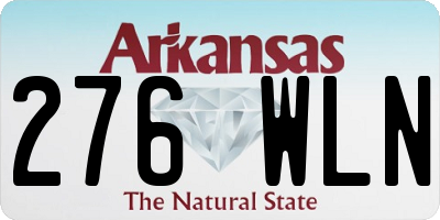 AR license plate 276WLN