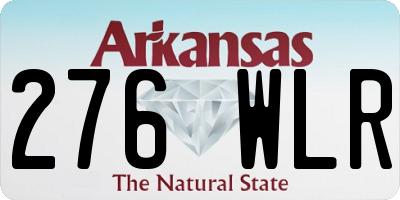 AR license plate 276WLR
