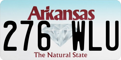 AR license plate 276WLU