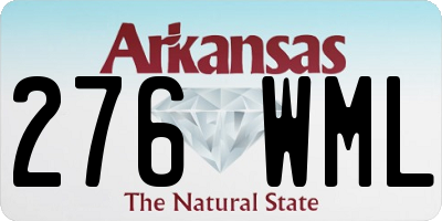 AR license plate 276WML