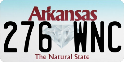 AR license plate 276WNC