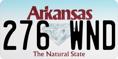 AR license plate 276WND