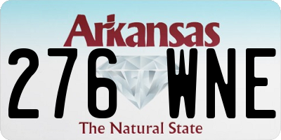 AR license plate 276WNE
