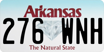 AR license plate 276WNH