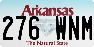 AR license plate 276WNM