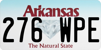 AR license plate 276WPE