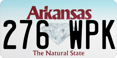 AR license plate 276WPK