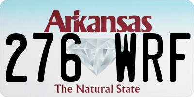 AR license plate 276WRF