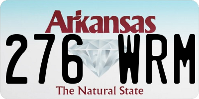 AR license plate 276WRM