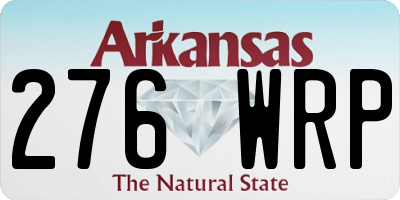 AR license plate 276WRP
