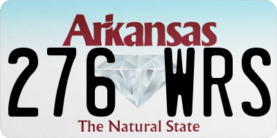 AR license plate 276WRS