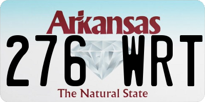 AR license plate 276WRT