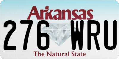 AR license plate 276WRU