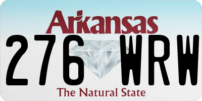 AR license plate 276WRW