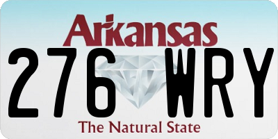 AR license plate 276WRY