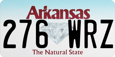 AR license plate 276WRZ