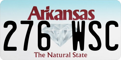 AR license plate 276WSC
