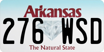 AR license plate 276WSD