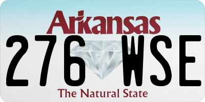 AR license plate 276WSE