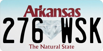 AR license plate 276WSK