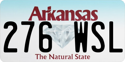 AR license plate 276WSL