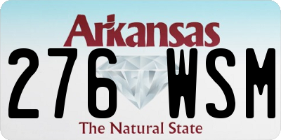 AR license plate 276WSM