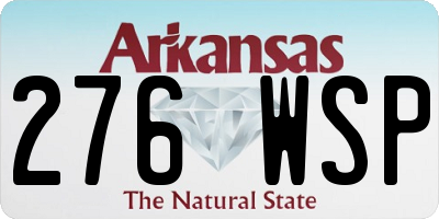AR license plate 276WSP