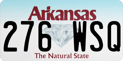 AR license plate 276WSQ