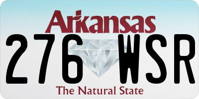 AR license plate 276WSR