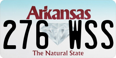 AR license plate 276WSS
