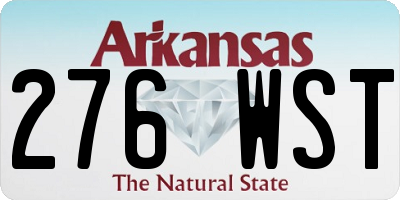 AR license plate 276WST