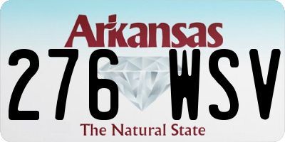 AR license plate 276WSV