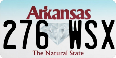 AR license plate 276WSX