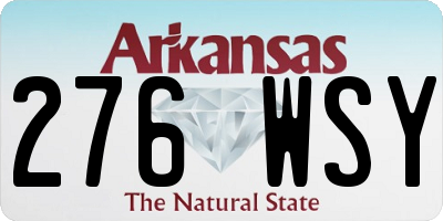 AR license plate 276WSY