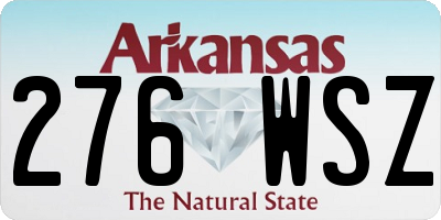 AR license plate 276WSZ