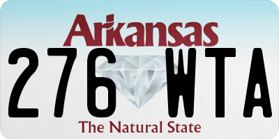 AR license plate 276WTA