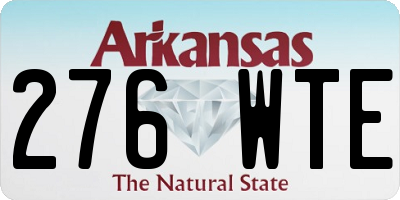 AR license plate 276WTE