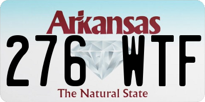 AR license plate 276WTF